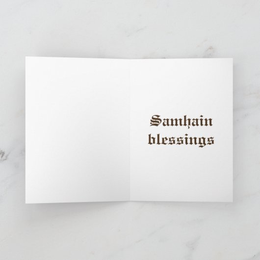 Carte Samhain card - vole sorcière (Intérieur)