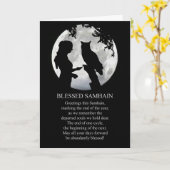 Carte Samhain Lady et Owl Moon Sabbat (Fleur jaune)