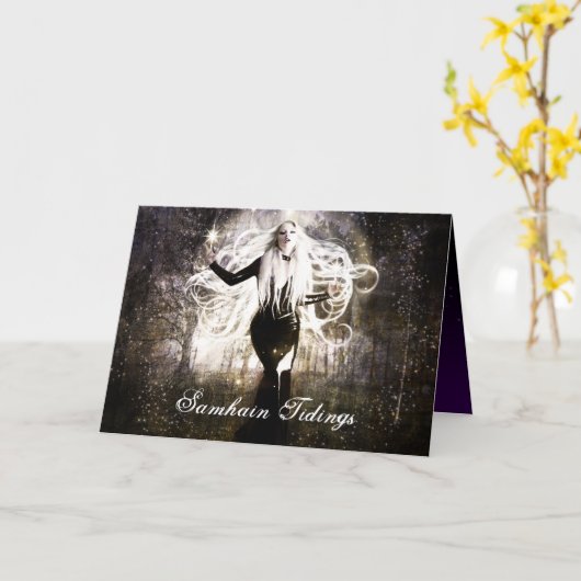 Carte Samhain Tidings (Fleur jaune)