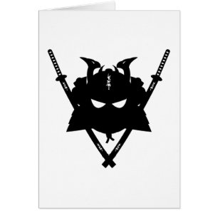 Carte samouraï de casque et d'épées