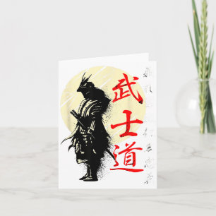 Carte Samouraï Japon Guerrier Kanji Code Bushido