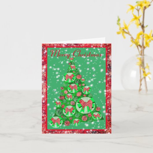 Carte Samoyé Chien sapin de Noël promet des fêtes fabule (Fleur jaune)