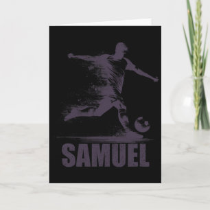 Carte Samuel Football Garçons Personnalisé Prénom Samuel