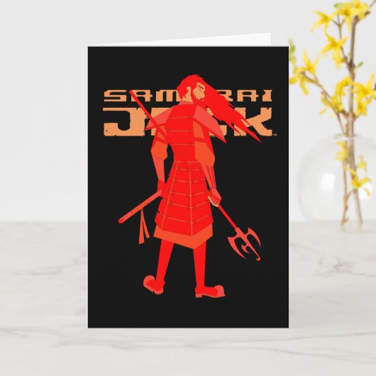 Carte Samurai Jack Red Warrior Graphic (Fleur jaune)