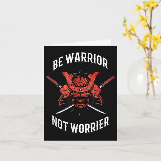 Carte Samurai Motivation, Musashi Srit  (Fleur jaune)