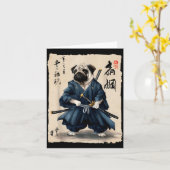 Carte Samurai Pug Japanese Anime Dog Pug Lover Funny For (Fleur jaune)