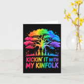 Carte S'amuser avec mes parents drôle réunion de famille (Fleur jaune)