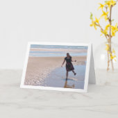 Carte S'amuser sur la plage (Fleur jaune)