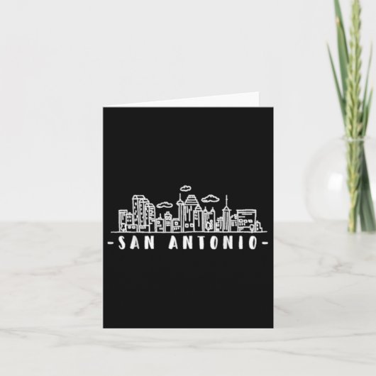 Carte San Antonio Texas Skyline Tx Fierté (Devant)