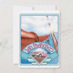 Carte San Francisco, États-Unis, affiche de voyage