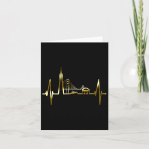Carte San Francisco Skyline Heartbeat Californie Usa San
