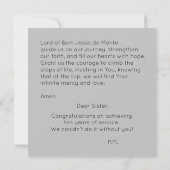 Carte Sanctuaire catholique Bom Jesus de Braga avec priè (Dos)