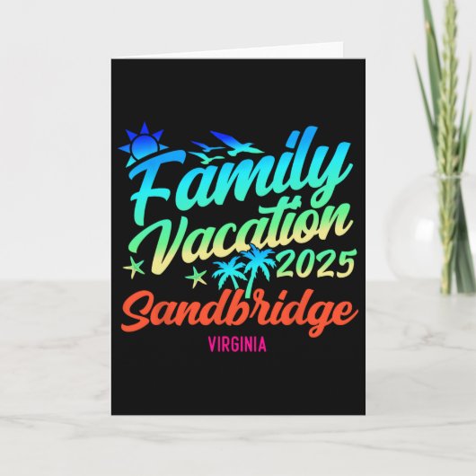 Carte Sandbridge Beach Virginia Family Vacation Matching (Devant)