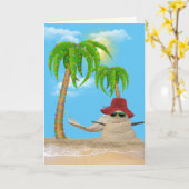 Carte Sandman De Noël Avec Palmiers (Fleur jaune)