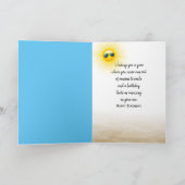 Carte Sandman Tropical Anniversaire Avec Frond Palm (Intérieur)