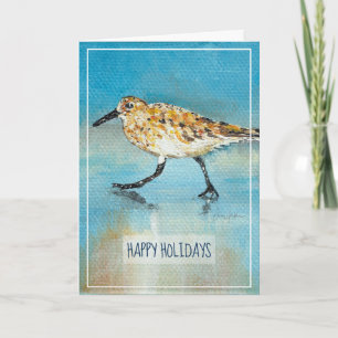 Carte Sandpiper Shorebird Plage côtière Joyeuses vacance
