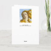 Carte Sandro Botticelli - Détail de la naissance de Vénu (Dos)