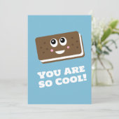 Carte sandwich à la crème glacée Cool (Debout devant)