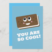 Carte sandwich à la crème glacée Cool (Devant / Derrière)