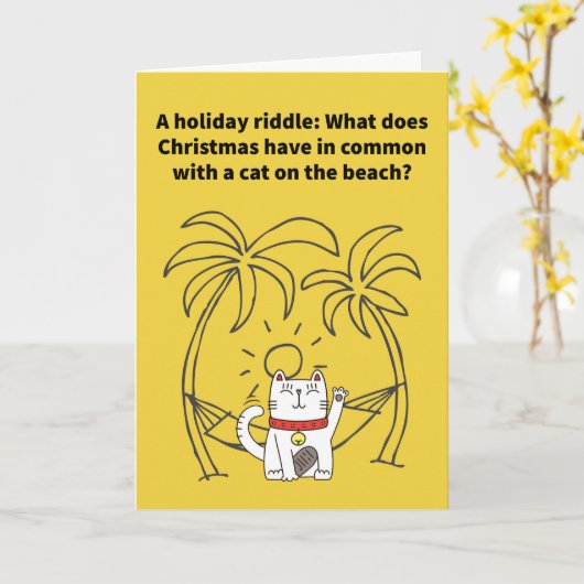 Carte Sandy Claws - Noël (Fleur jaune)