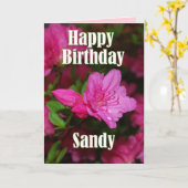 Carte Sandy Pink Azalea Joyeux anniversaire (Fleur jaune)