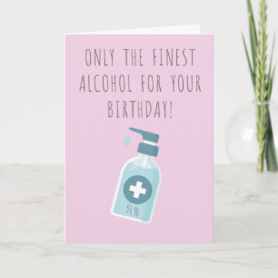 Carte Sanitizer à la main Funny Birthday Card