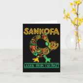 Carte Sankofa African Bird Black History Mois Juneteent (Fleur jaune)