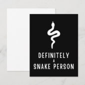 Carte Sans aucun doute une personne serpent, amant serpe (Devant / Derrière)