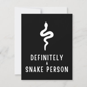 Carte Sans aucun doute une personne serpent, amant serpe