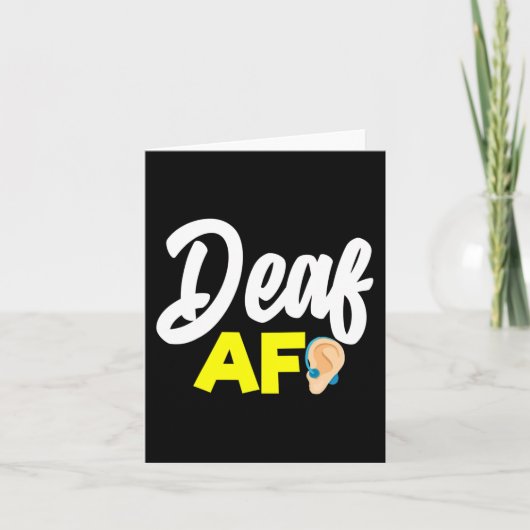 Carte Sans Audience - Sourd - Incapable D'Entendre - Sou (Devant)