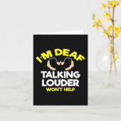 Carte Sans Audience - Sourd - Incapable D'Entendre - Sou (Fleur jaune)