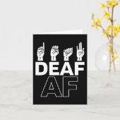 Carte Sans Audience - Sourd - Incapable D'Entendre - Sou (Fleur jaune)