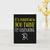 Carte Sans Audience - Sourd - Incapable D'Entendre - Sou (Fleur jaune)