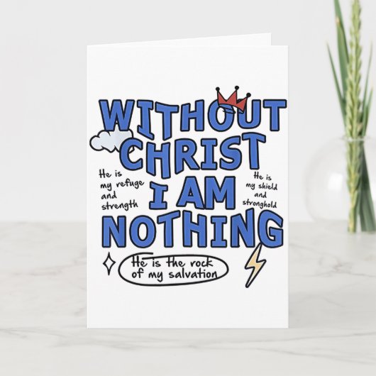 Carte Sans Christ, je ne suis rien (Devant)