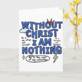 Carte Sans Christ, je ne suis rien (Fleur jaune)