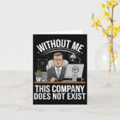 Carte Sans moi cette entreprise n'existe pas patron d'at (Fleur jaune)
