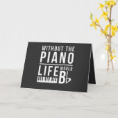 Carte Sans piano, la vie serait plate (Fleur jaune)