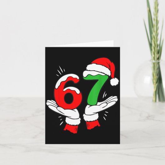 Carte Santa 67 Christmas Funny Six Seven Meme 6 7 Meme (Devant)