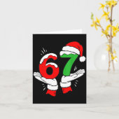 Carte Santa 67 Christmas Funny Six Seven Meme 6 7 Meme (Fleur jaune)