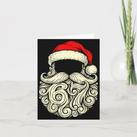Carte Santa 67 Hidden In Beard Christmas  (Devant)
