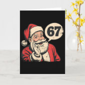 Carte Santa 67 Noël Six Sept Mème (Fleur jaune)