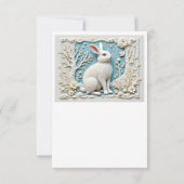 Carte Santa and His Reindeer in Snowy Landscape (Dos)