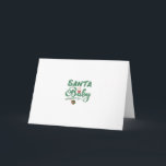 Carte Santa Baby<br><div class="desc">Santa Baby. Cadeau Bonne Année. Souvenir doux Noël d'hiver. Cadeau créatif d'amour de Noël. Obtenez la bonne humeur des fêtes de Noël de la nouvelle année</div>