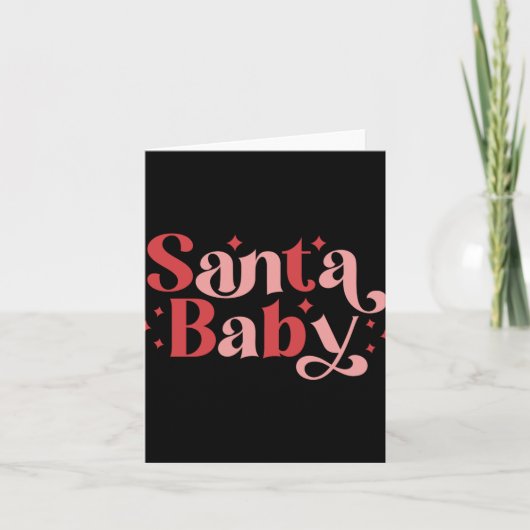 Carte Santa Baby Retro Christmas Tygraphy Toddler T Shir (Devant)
