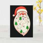 Carte Santa Beard Skiing Christmas Ski Xmas Holiday Skii (Fleur jaune)