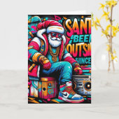 Carte Santa Been Outside Holiday Card (Fleur jaune)