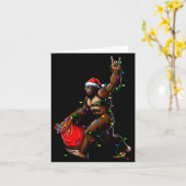 Carte Santa Bigfoot Christmas Tree Lights Rock Funny Sas (Fleur jaune)