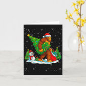 Carte Santa Bigfoot Christmas Tree Xmas Lights Funny Sas (Fleur jaune)