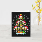 Carte Santa Champagnes As Christmas Tree Matching Drinke (Fleur jaune)