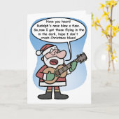 Carte Santa chante le blues (Fleur jaune)